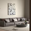 Modern Italian Sofa Combination Sofa Combination Leather Sofa Three-Seat Sofa Single Sofa 3d model