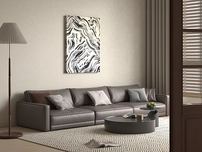 Modern Italian Sofa Combination Sofa Combination Leather Sofa Three-Seat Sofa Single Sofa 3d model