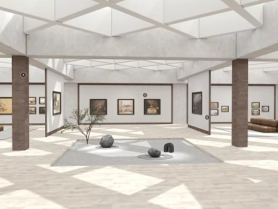 Modern Clothing Store Interior With Open Layout And Fashion Apparel Displays 3d model
