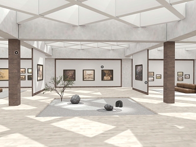 Art Gallery Art Exhibition Hall model