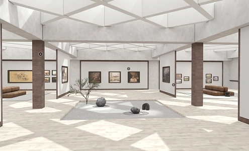 Art Gallery Art Exhibition Hall 3d model