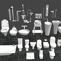 Modern Toilet And Bathroom Fixtures Featuring Bathtub Sink And Faucet Designs
