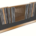 Modern Feature Wall Design With Wooden Strips Stone Panels And Vertical Patterns In Gray Brown