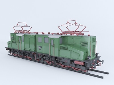 Modern train tram carriages 3d model