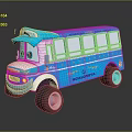 School Bus Old School Bus Small Bus Small Bus Small Van Unmanned Bus School Bus 3d model
