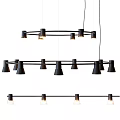 Stylish Modern Pendant Lights In Black White Copper With Linear And Circular Metal Designs For Interior Decor