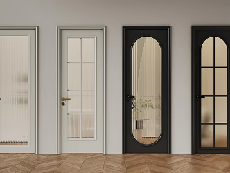 Glass door single door Changhong glass door gradient glass door bathroom door kitchen door office door 3d model