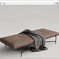 Modern bed end stool low tread bed end stool combination 3d model