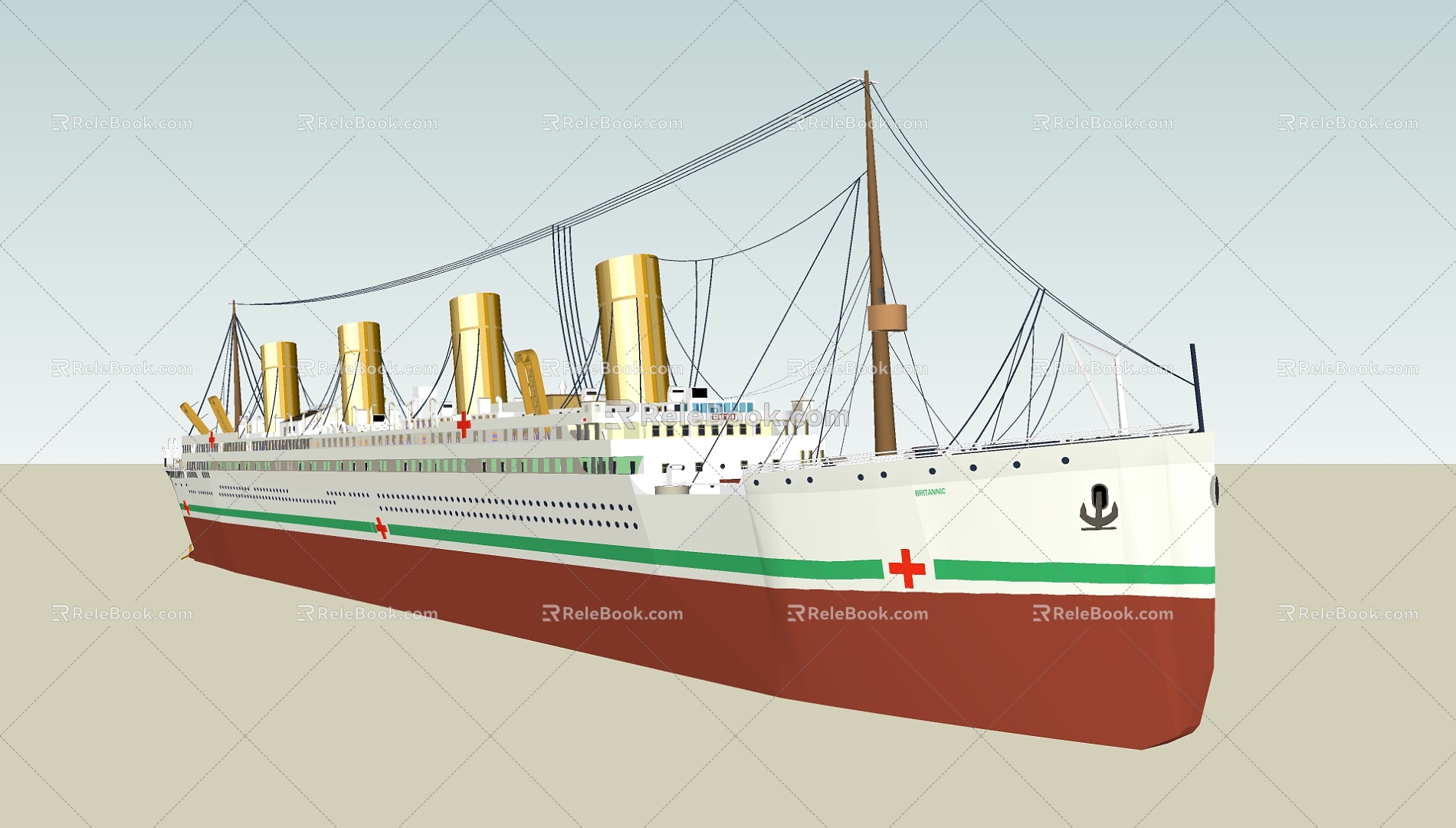 Cruise ship 3d model