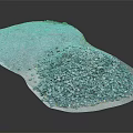 Natural Blue Gray Stone Gravel Pile On Concrete Platform For Landscaping