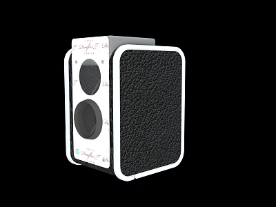 High Precision Industrial Equipment with Dual Circular Components Black Textured Panel and White Frame 3d model