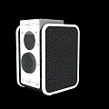 High Precision Industrial Equipment with Dual Circular Components Black Textured Panel and White Frame