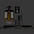 Vintage Detailed Model Train With Colorful Carriages On Railway Tracks And Platform