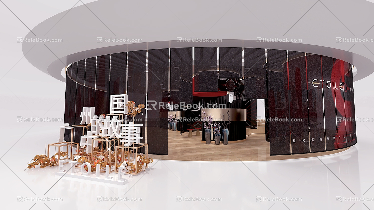 Temporary exhibition hall of modern exhibition 3d model