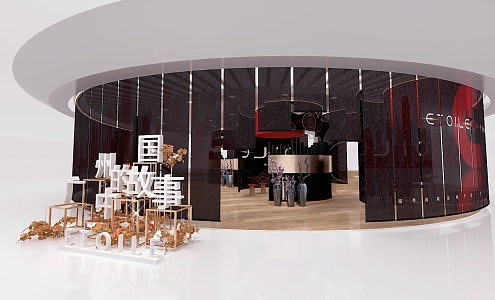 Temporary exhibition hall of modern exhibition 3d model