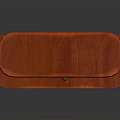 Traditional Red Mahogany Cabinet With Glass And Wooden Doors Two Tiered Design