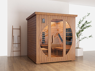 Modern sauna room khan steam room 3d model