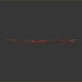 Red Rustic Wrench Tool With Metallic Finish On Dark Background