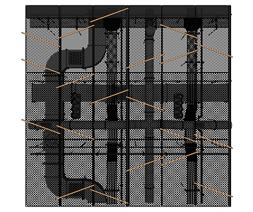 Industrial LOFT pipe ceiling pipe trough 3d model