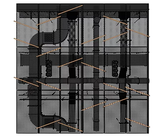 Industrial LOFT pipe ceiling pipe trough 3d model