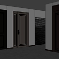 Modern security door entry door security door password door mother door 3d model