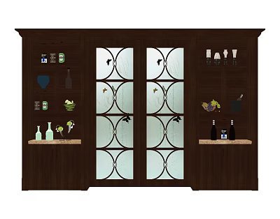 American Wine Cabinet 3d model
