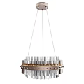 Modern Glass Pendant Light With Linear Metal Frame And Hanging Design Elements 3d model