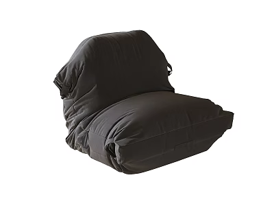 Black Cozy Bean Bag Chair With Soft Fabric Ideal For Living Room Relaxation 3d model
