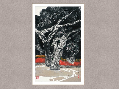 Hanging Painting Imperial City Cangbai Imperial City Heel Ink Painting model