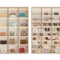 Modern Shoe Cabinet With Shelves For Organizing Shoes And Designer Bags