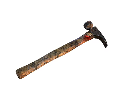 Durable Claw Hammer with Wooden Handle for Hardware Tools and DIY Projects 3d model