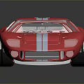 Shiny Pink Race Car with White Stripes and Sleek Design on Dark Surface