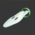 Shiny Metallic Streamlined Object With Smooth Surface And Reflective Loop Design
