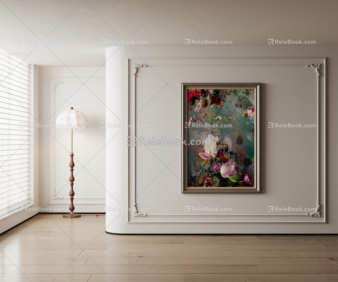 American decorative painting 3d model