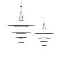 Modern Minimalist Pendant Lights With Multi Layer Disc Hanging Design For Interior Space