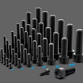 Assorted Black Bolts With Different Sizes M6 M8 M10 M12 Collection 3d model