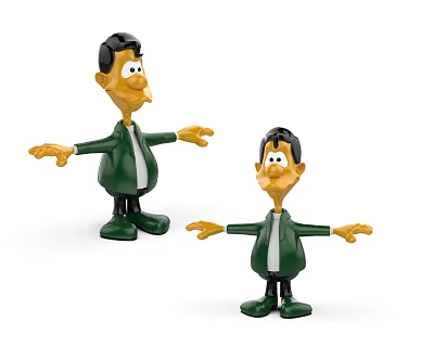 Modern Cartoon Characters 3d model