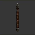 Vintage Axe Weapon With Leather Wrapped Handle And Rustic Blade