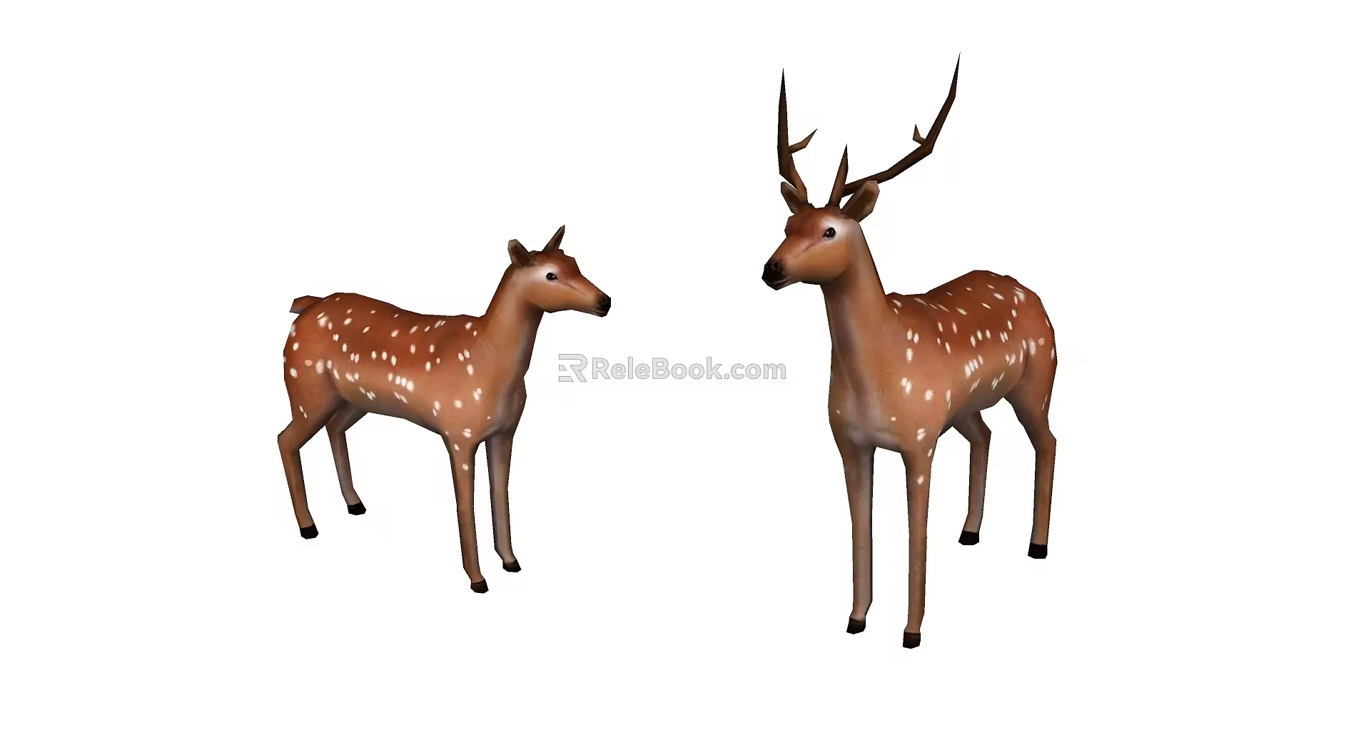 Modern Deer Sika Deer 3d model
