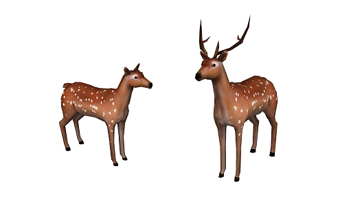 Modern Deer Sika Deer 3d model