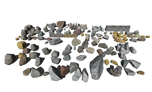 Modern Stone Combination 3d model