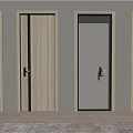 Array Of Hinged Doors For Home Interior Featuring White Panel Black Frame And Glass Designs 3d model