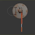 Railroad Signal Pole With Red Yellow Lights Directional Arrow And Metal Ladder