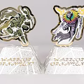 Warrior Ornament Decorative Figurines With Different Warrior Designs Golden Border And Transparent Base