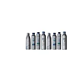 Assorted Mineral Water Bottles With Transparent Design Blue Caps And Labels
