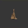Game Movie Character Mythical Dragon Detailed Sculpture With Scales And Sitting Pose