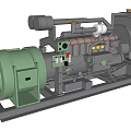 modern generator turbine generator 3d model