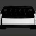 Modern Concept Car with Streamlined Body Black Roof White Exterior Large Windows Black Alloy Wheels