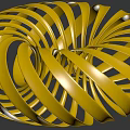 Colorful Woven Spiral Decorative Objects With Textured Patterns In Yellow Green White And Blue