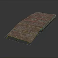 Floating Platform Water Transport Vehicle With Rustic Metal Square Panel Surface Design 3d model